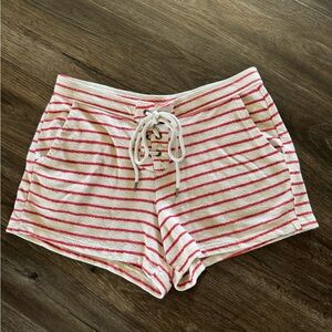 Aerie Striped Lounge Lace-Up Shorts size Small